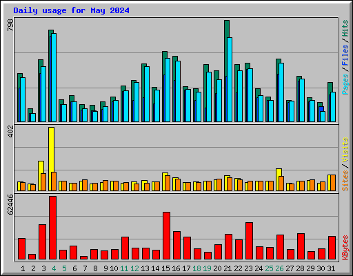 Daily usage for May 2024