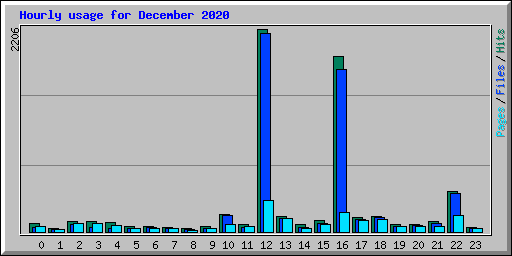 Hourly usage for December 2020