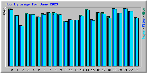 Hourly usage for June 2023