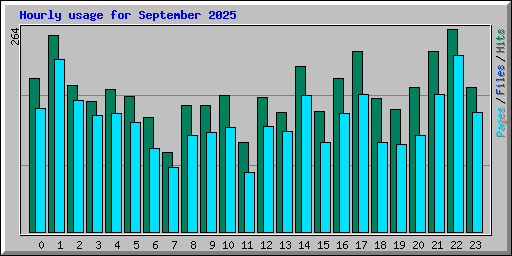 Hourly usage for September 2025
