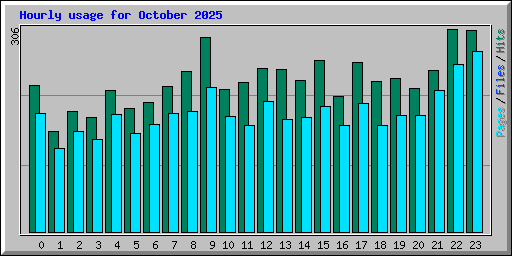 Hourly usage for October 2025