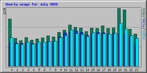 Hourly usage for July 2026